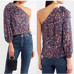 J. Crew One-shoulder top in kaleidoscope star print Sz 12